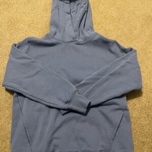 Plain Pullover Hoodie in Slate Blue